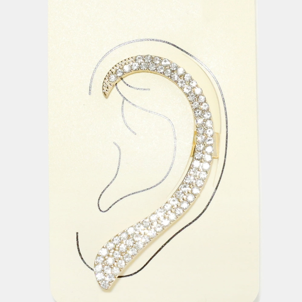 ✨ 2/$18 Gold Tone Rhinestone Earcuff